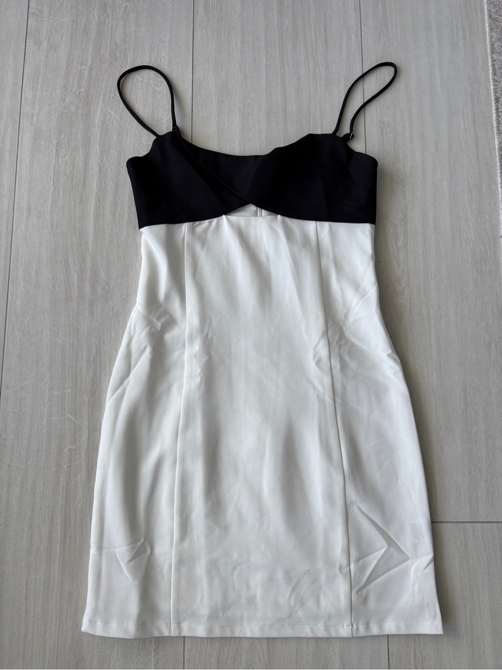 NWT Black & White Spaghetti Strap Mini Dress